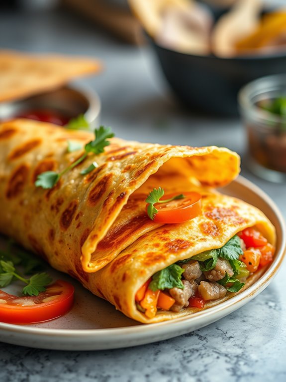 delicious vegetable filled bread