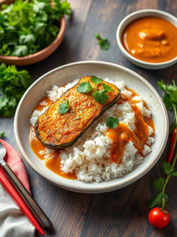 delicious vegetarian eggplant curry