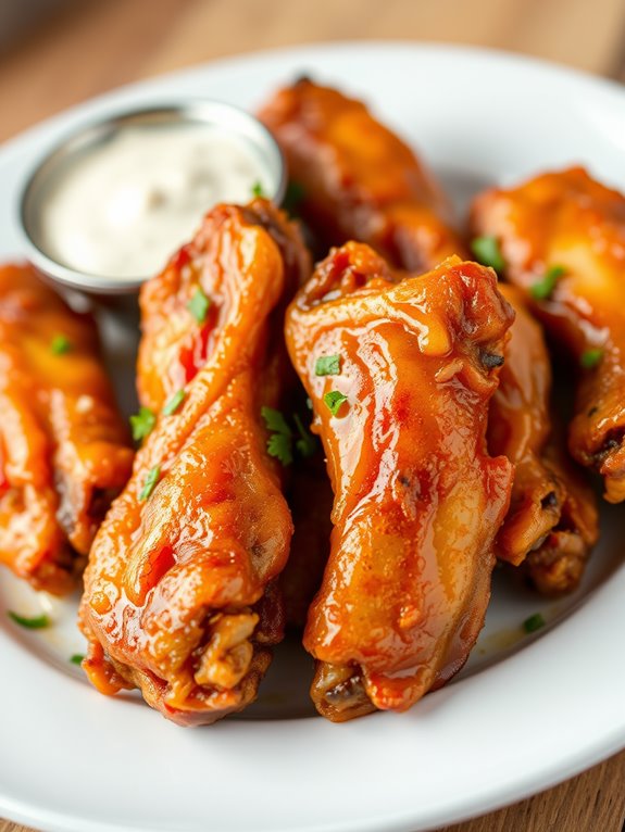 deliciously crunchy chicken wings