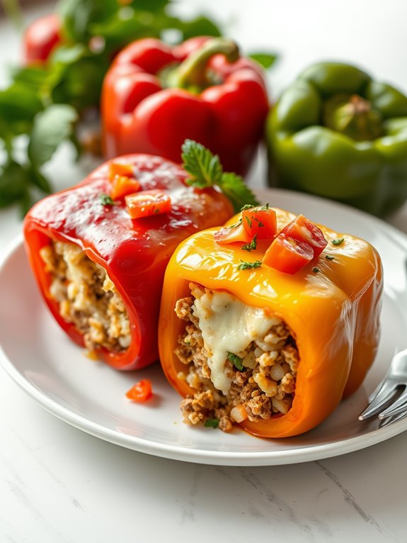 deliciously filled bell peppers