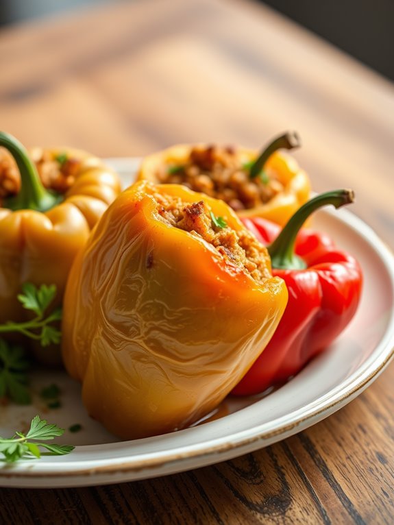 deliciously filled peppers dish