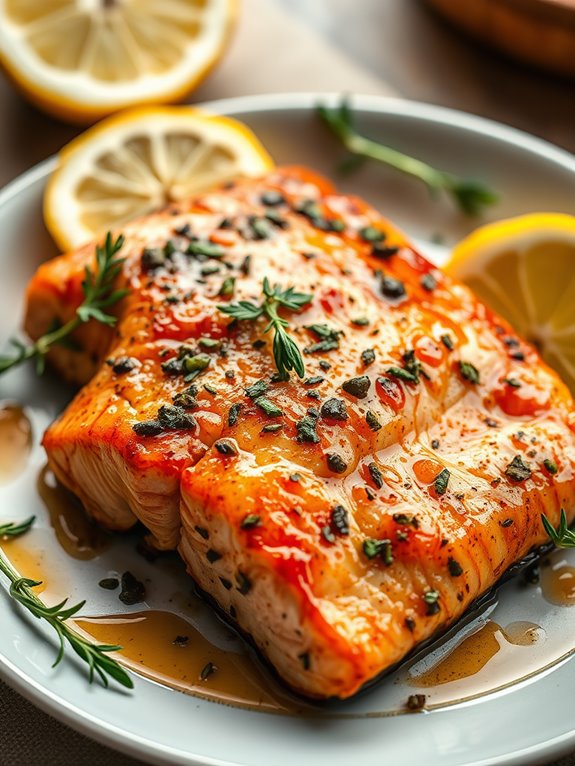 deliciously seasoned baked fish