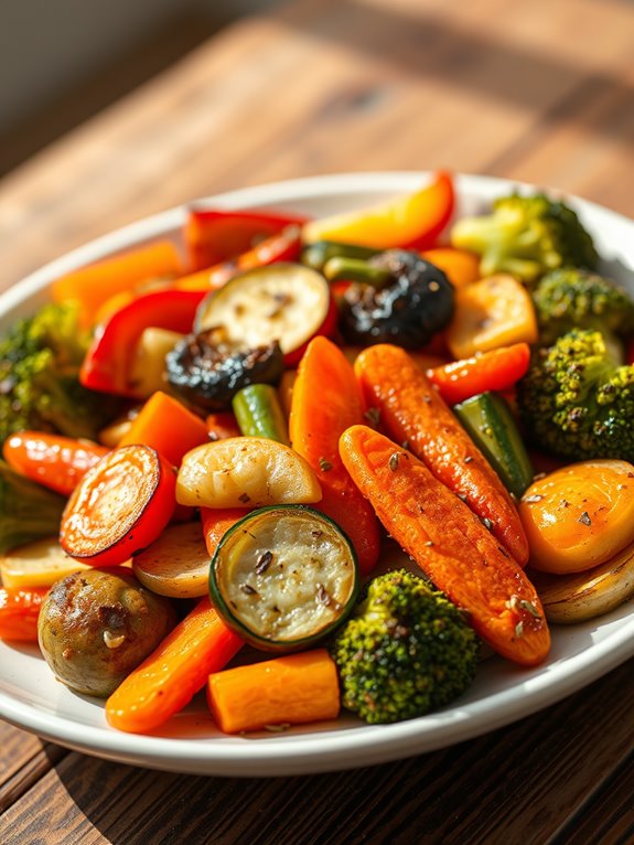 deliciously seasoned oven cooked veggies