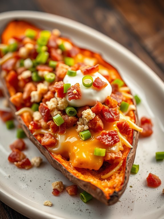 deliciously stuffed potato skins