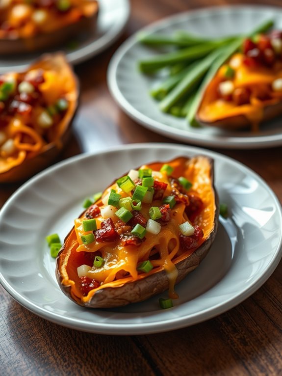 diverse sweet potato skins