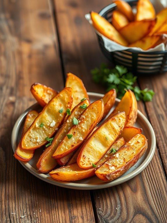 flavorful garlic parmesan fries