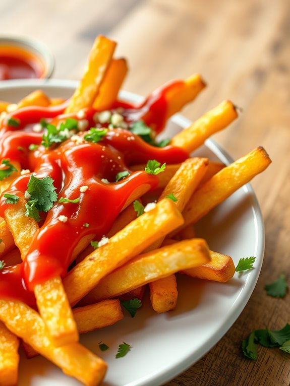 flavorful spicy garlic fries