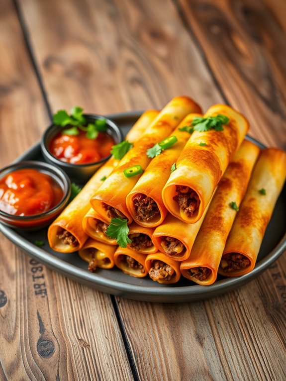 flavorful taquitos with beef