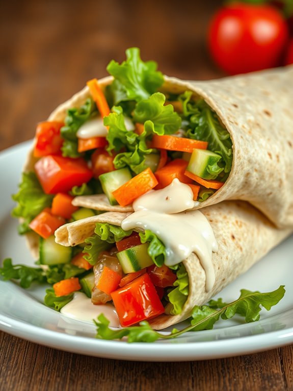 fresh vegetable wrap delight