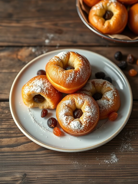 fried dough fruit treats