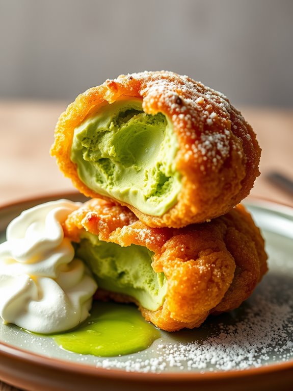 fried matcha ice cream