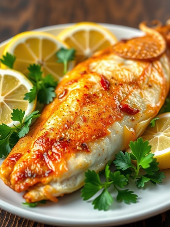 garlic butter spicy snapper