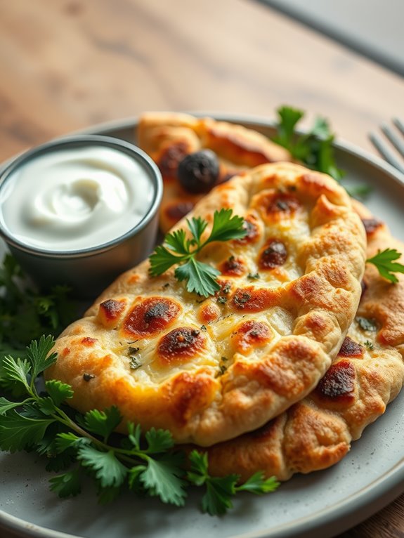 garlic filled flatbread delight