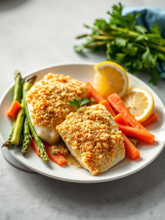 garlic parmesan crusted fish