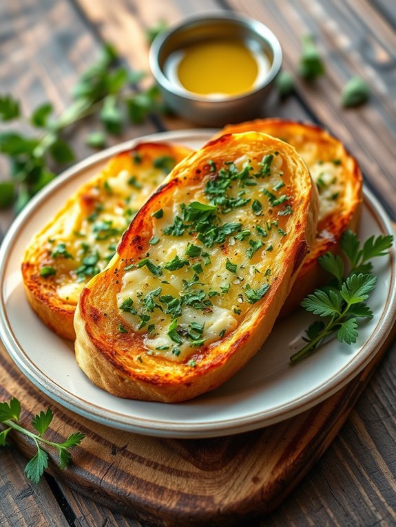 garlic toast with herbs