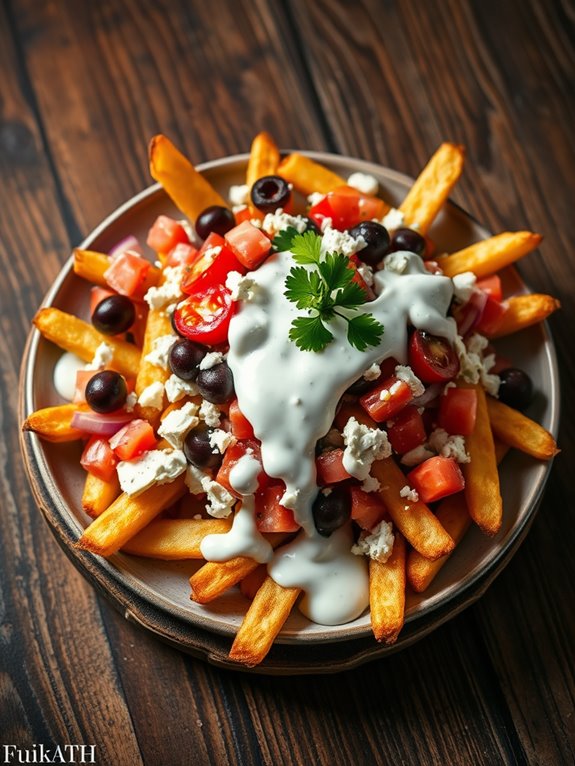 gourmet greek loaded fries