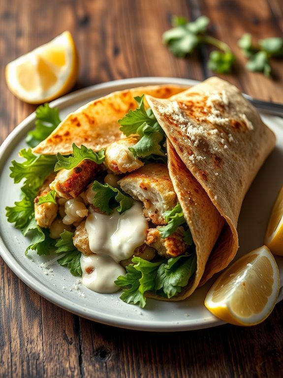 grilled chicken caesar wrap