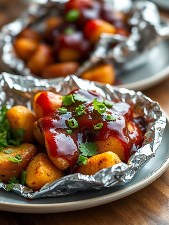 grilled potato foil packets