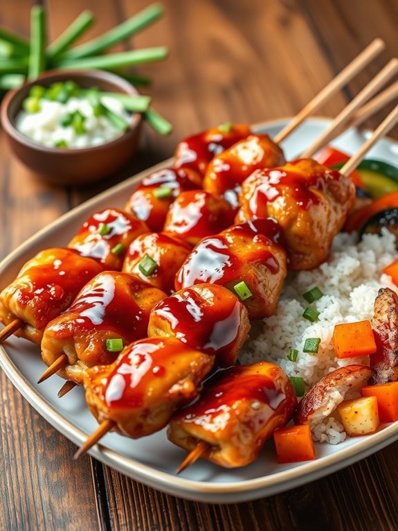 grilled teriyaki chicken skewers