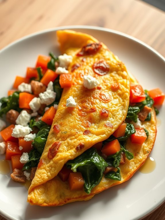 healthy mediterranean veggie omelette