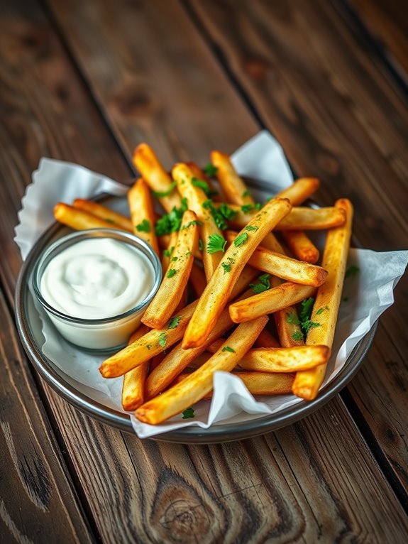 herb infused garlic fries