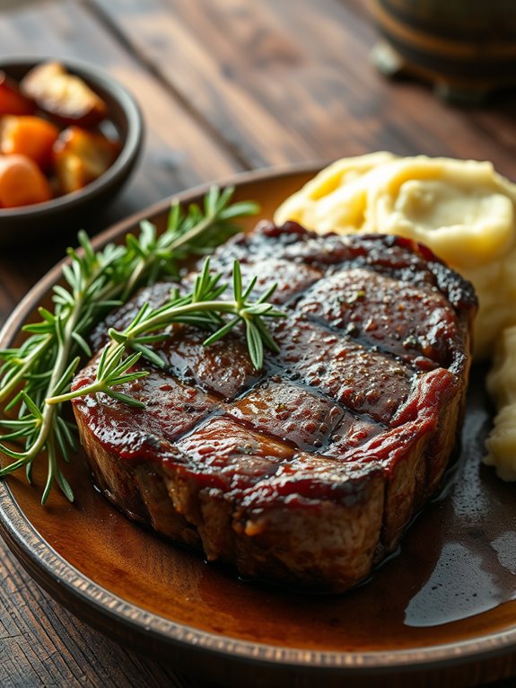 herb infused ribeye steak