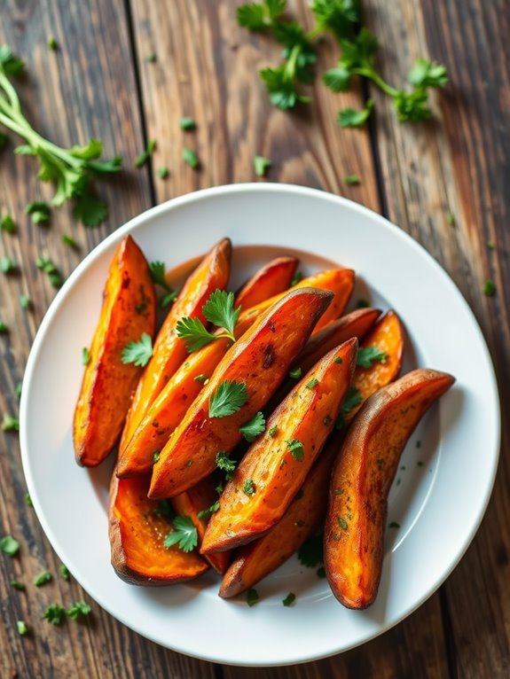 herbed sweet potato wedges