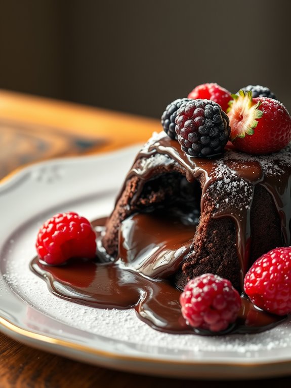 indulgent molten chocolate dessert