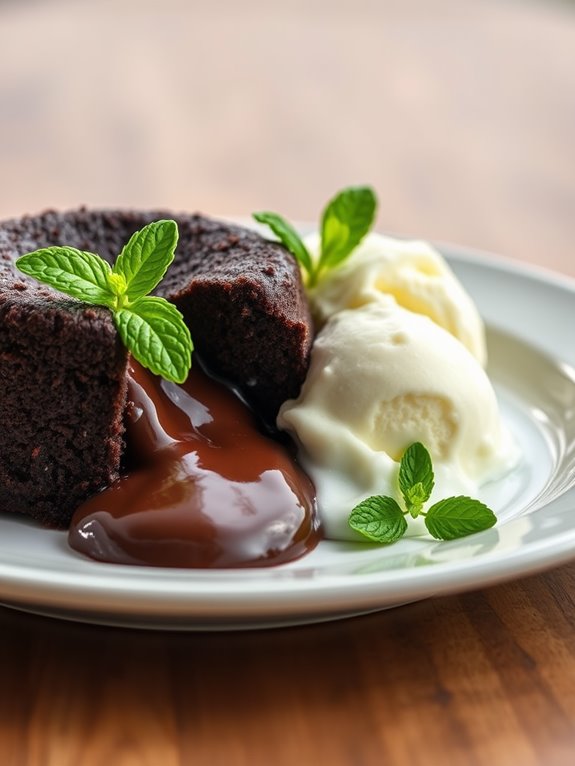 indulgent molten chocolate dessert