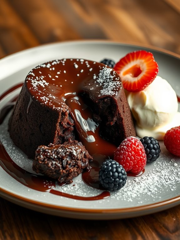 indulgent molten chocolate dessert