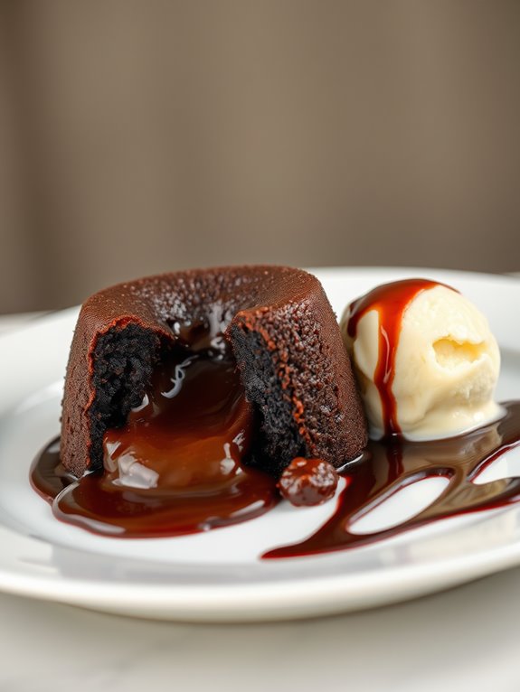 indulgent molten chocolate dessert