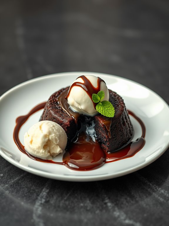 indulgent molten chocolate dessert