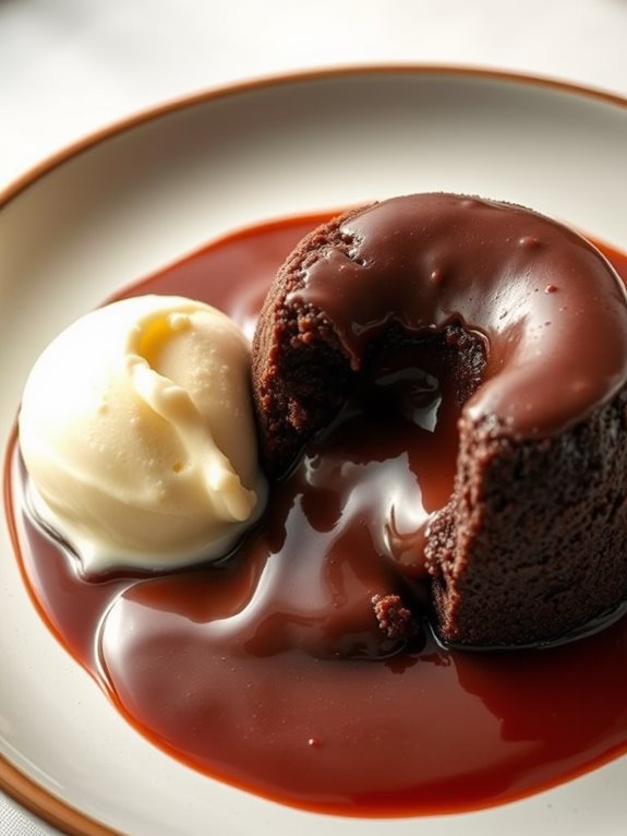 indulgent molten chocolate dessert