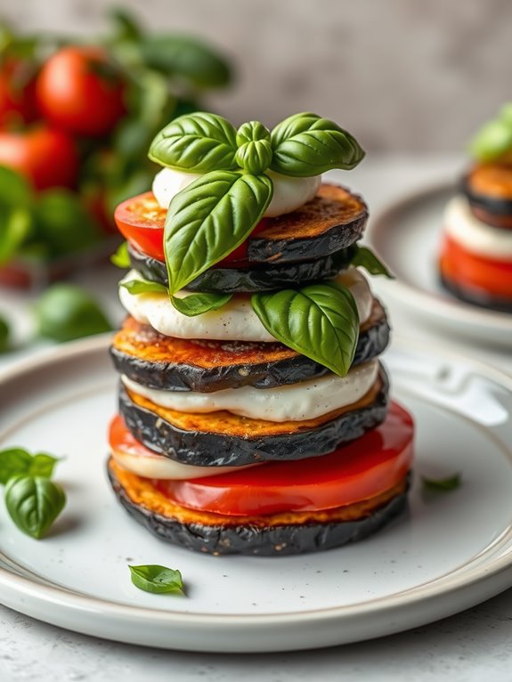 layered mediterranean eggplant dish