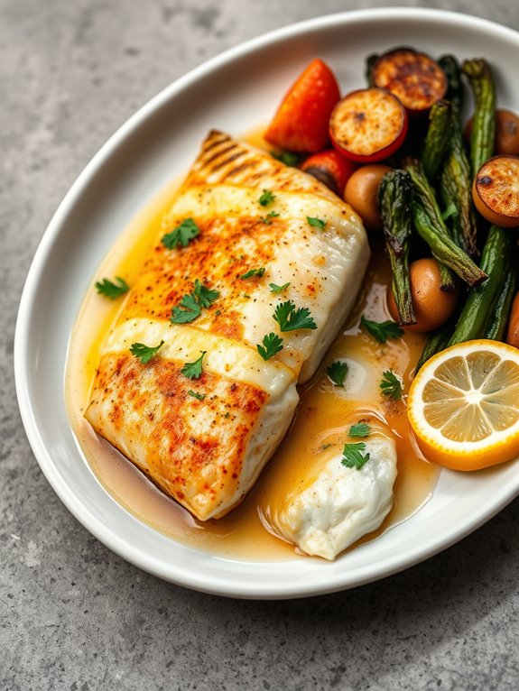 lemon garlic butter flounder