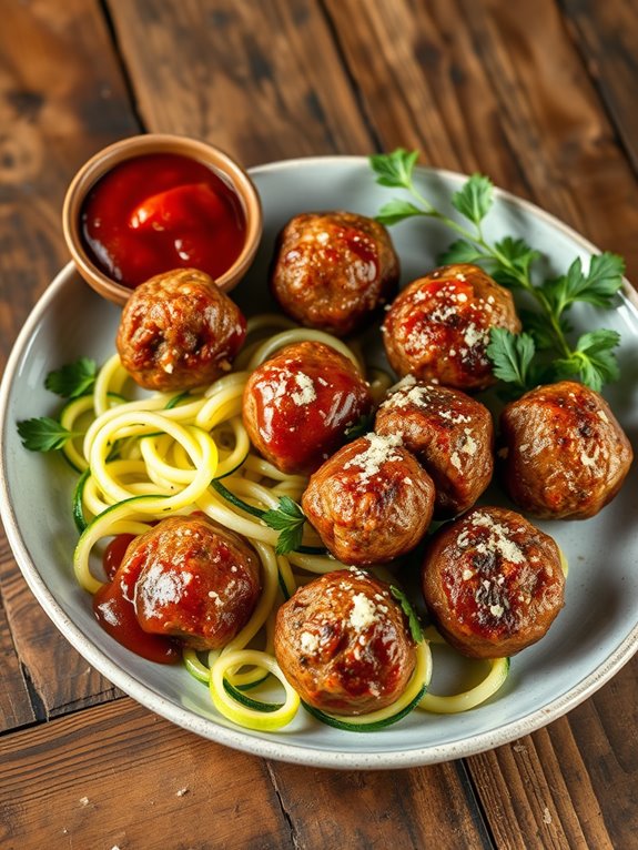 low carb savory meatballs