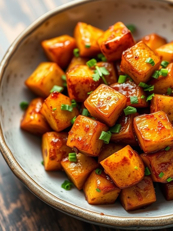 maple flavored roasted potato dish