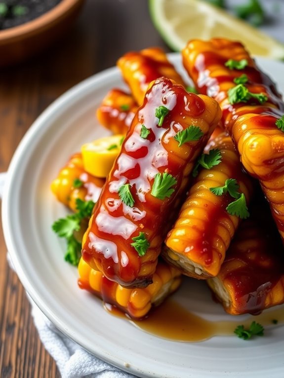 maple glazed corn ribs