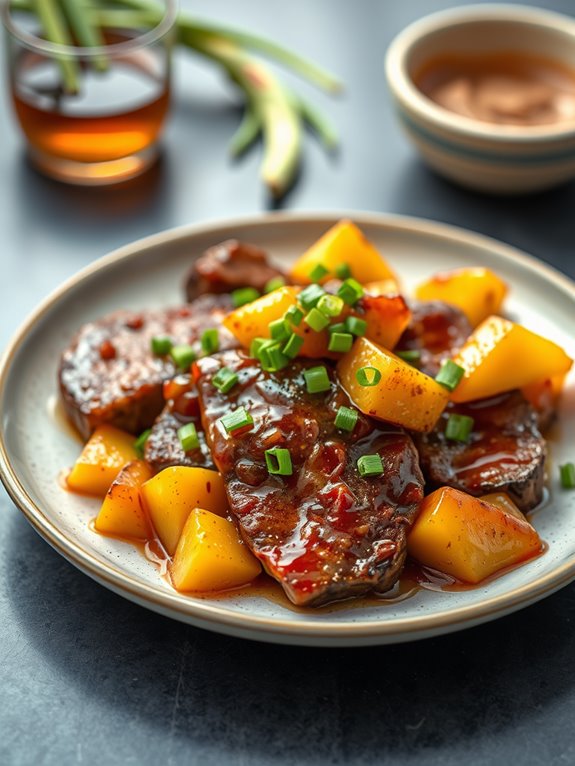 pineapple teriyaki skirt steak