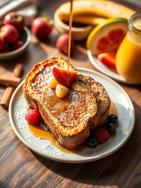 plant based cinnamon french toast