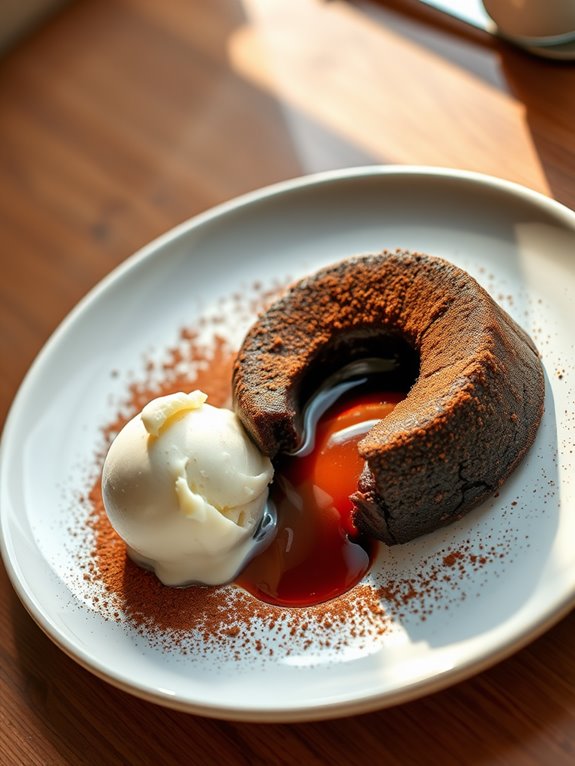 rich molten chocolate dessert