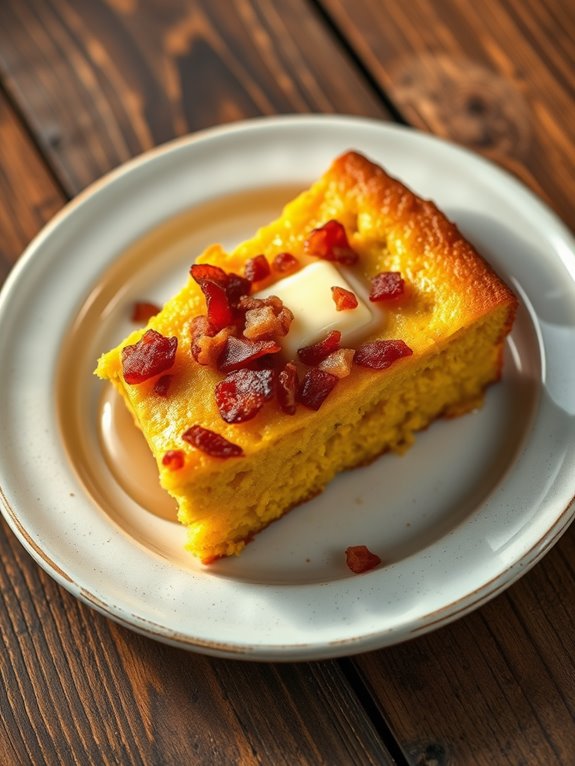 savory bacon infused cornbread