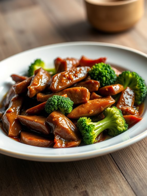 savory beef broccoli dish