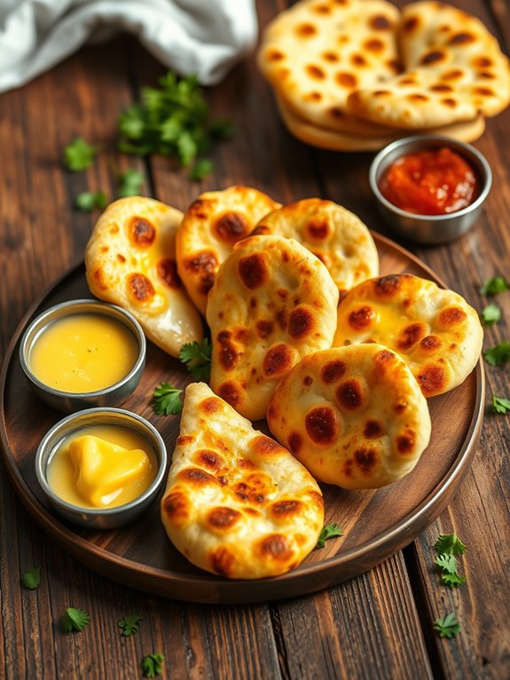 savory cheese stuffed naan