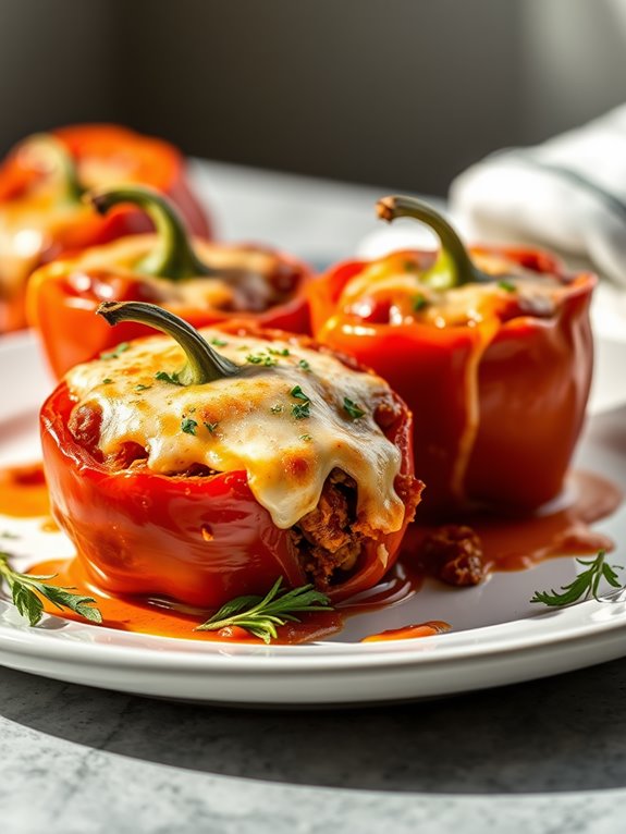 savory filled bell peppers