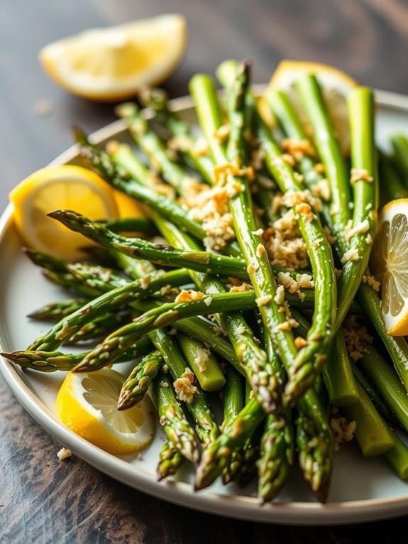 savory garlic parmesan asparagus