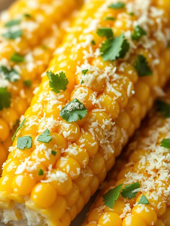 savory garlic parmesan corn