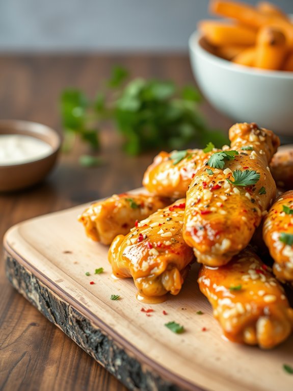 savory garlic parmesan wings