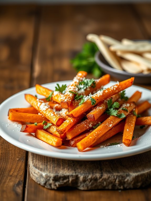 savory garlic sweet fries