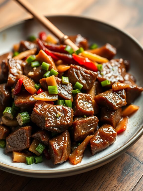 savory ginger beef dish